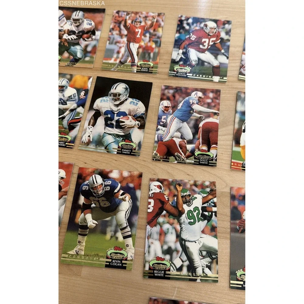 1992 Topps Stadium Club Football Card Lot Sanders Elway Smith Young Williams
